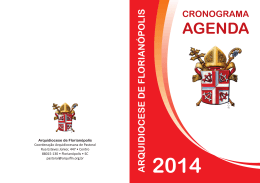 A Arquidiocese dia-a-dia em 2014. Cronograma de atividades