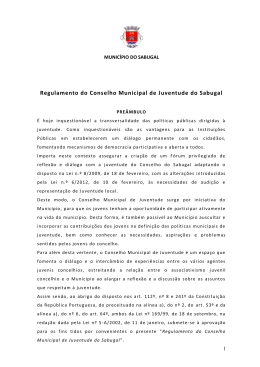 Regulamento do Conselho Municipal de Juventude do Sabugal