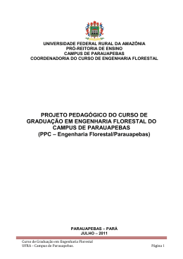 PPC &ndash; Engenharia Florestal/Parauapebas