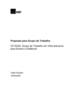 Proposta para Grupo de Trabalho GT