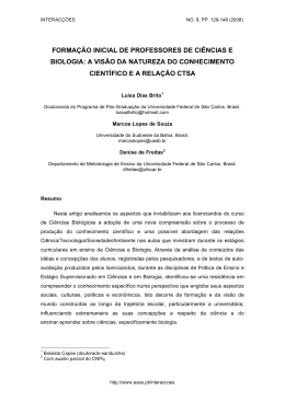forma&ccedil;&atilde;o inicial de professores de ci&ecirc;ncias e biologia