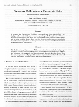 Conceitos Uniﬁcadores e Ensino de F&iacute;sica