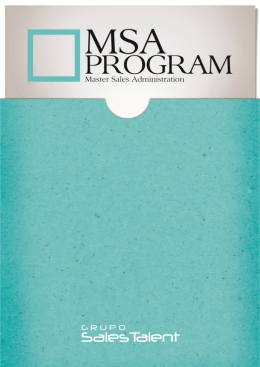 Master Sales Administration Program