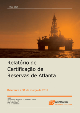 Relatório de Certificação de Reservas de Atlanta