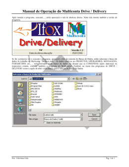Manual de Operação do Multiconta Drive / Delivery - Ifox