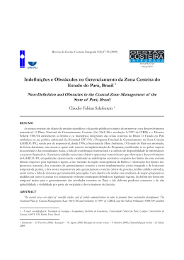 Indefini&ccedil;&otilde;es e Obst&aacute;culos no Gerenciamento da Zona