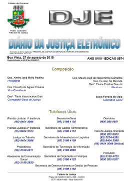 27 - Di&aacute;rio da Justi&ccedil;a Eletr&ocirc;nico - TJRR