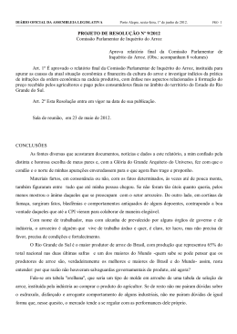 PROJETO DE RESOLU&Ccedil;&Atilde;O N&ordm; 9/2012 Comiss&atilde;o Parlamentar de