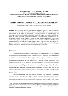 31&deg; Encontro Anual da ANPOCS &ndash; 2007
