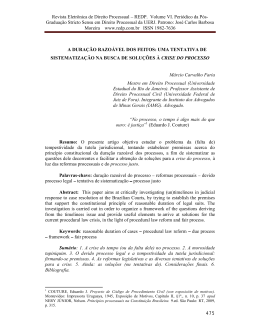 Revista Eletr&ocirc;nica de Direito Processual REDP. Volume VI