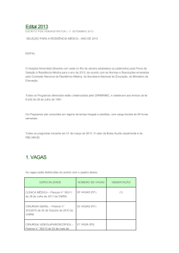Edital 2013 1. VAGAS