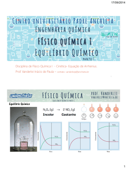 Aula-8: Equilíbrio Químico Parte I