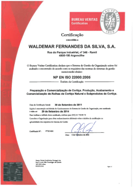 WALDEMAR FERNANDES DA SILVA, S.A.