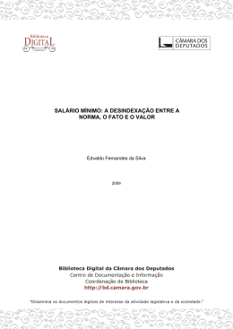 sal&aacute;rio m&iacute;nimo: a desindexa&ccedil;&atilde;o entre a norma, o