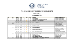 PROGRAMA DE MESTRADO E DOUTORADO EM DIREITO