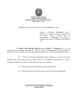 Port N&ordm; 006-DEP - Departamento de Educa&ccedil;&atilde;o e Cultura do Ex&eacute;rcito