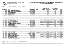Desempenho na Terceira Fase - Portal de Processos Seletivos