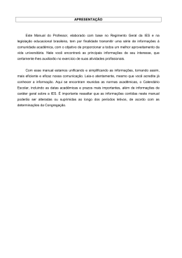 APRESENTA&Ccedil;&Atilde;O Este Manual do Professor, elaborado com
