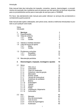 Introdu&ccedil;&atilde;o Este manual trata das instru&ccedil;&otilde;es de inspe&ccedil;&atilde;o, consertos