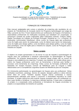 FORMA&Ccedil;&Atilde;O DE FORMADORES Este manual, juntamente