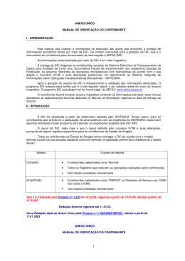 ANEXO &Uacute;NICO MANUAL DE ORIENTA&Ccedil;&Atilde;O DO - SEFAZ-SE