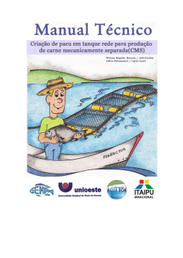 Manual T&eacute;cnico de Cria&ccedil;&atilde;o de Pacu em Tanque-rede