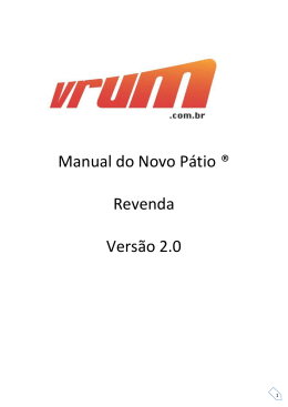 Manual do Novo Pátio ® Revenda Versão 2.0 - Patio