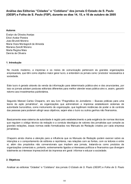 e &ldquo;Cotidiano&rdquo; dos jornais O Estado de S. Paulo