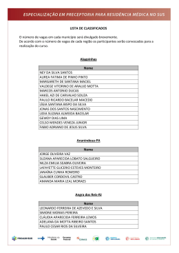 LISTA DE CLASSIFICADOS O n&uacute;mero de vagas em