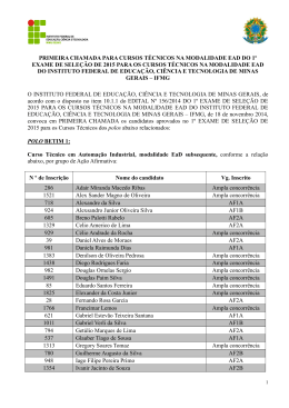 Resultado - 1&ordf; chamada