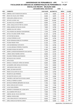 R - LISTA NOTAS COM CLASSIFICAÇÃO