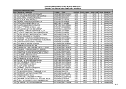 Resultado Controlador Frota SAMU - Ordem Classif