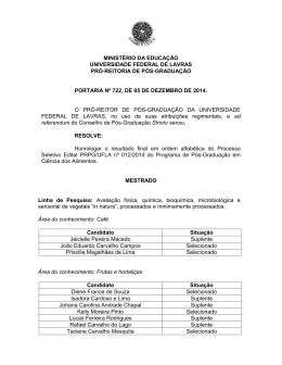 Portaria de Homologa&ccedil;&atilde;o do Resultado Final - PRPG