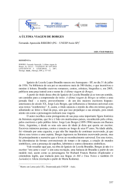 A &Uacute;LTIMA VIAGEM DE BORGES