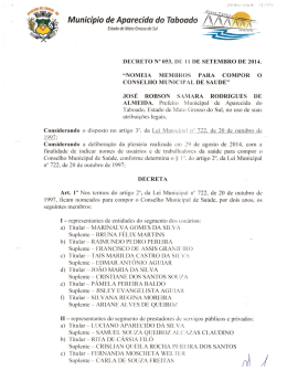 decreto 53 - Prefeitura Municipal de Aparecida do Taboado