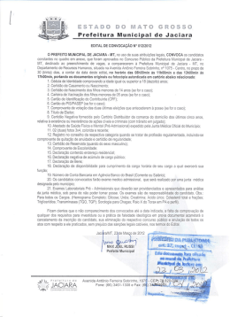 edital de convocação n° 012/2012
