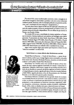 O surgimento de uma ciência da sociedade