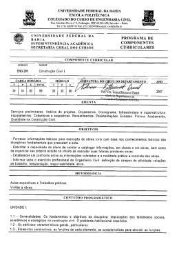 ENG296 - Constru&ccedil;&atilde;o Civil I - Escola Polit&eacute;cnica