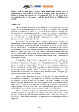 G&ecirc;nero como aproxima&ccedil;&atilde;o poss&iacute;vel para a