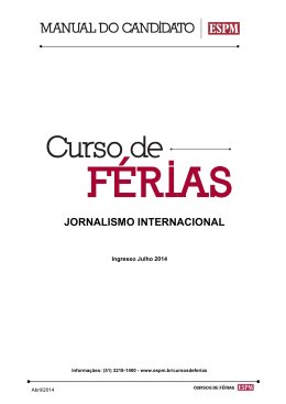 JORNALISMO INTERNACIONAL
