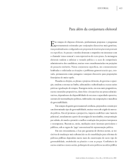 Para além da conjuntura eleitoral. Saúde em Debate, Rio