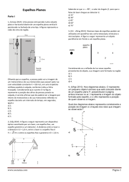 ExerciciosEspelhos Planos