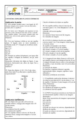 ESPELHOS PLANOS 03. Um raio luminoso reflete