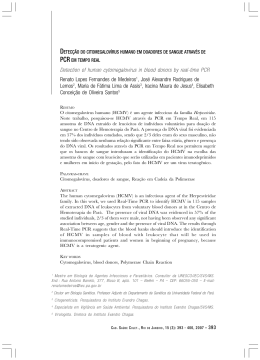 Detec&ccedil;&atilde;o do citomegalov&iacute;rus humano em doadores de sangue