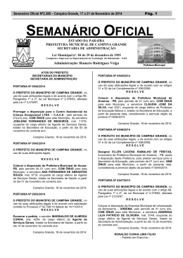 Seman&aacute;rio Oficial N&ordm;2.388 - Prefeitura Municipal de Campina Grande