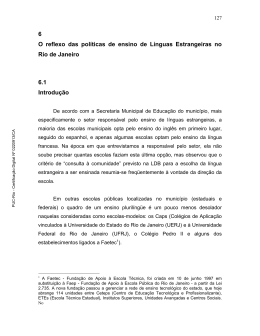 6 O reflexo das pol&iacute;ticas de ensino de L&iacute;nguas Estrangeiras no Rio
