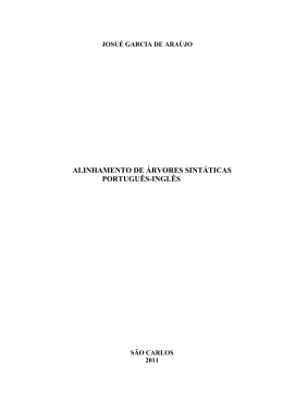 alinhamento de &aacute;rvores sint&aacute;ticas portugu&ecirc;s-ingl&ecirc;s