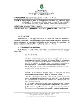 INTERESSADO: Secretaria da Educação do Estado do Ceará