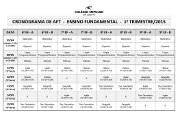 ENSINO FUNDAMENTAL - 1o TRIMESTRE/2015