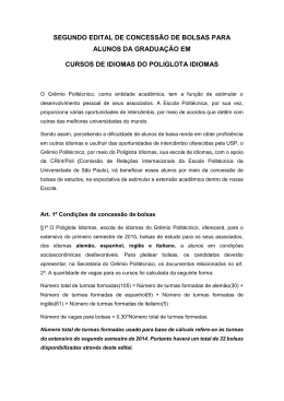 segundo edital de concess&atilde;o de bolsas para alunos da gradua&ccedil;&atilde;o